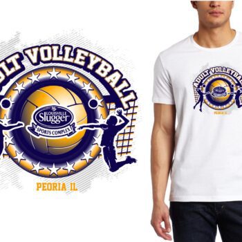 PRINT ADULT VOLLEYBALL logo design