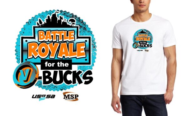 PRINT Battle Royale for the V Bucks logo design