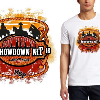 PRINT Cowtown Showdown NIT logo design