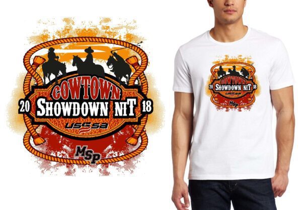 PRINT Cowtown Showdown NIT logo design