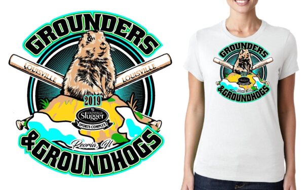 PRINT Grounders & Groundhogs logo design