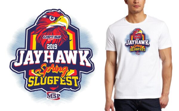 PRINT Jayhawk Spring Slugfest logo design