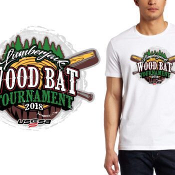 PRINT Lumberjack Wood Bat Tournament logo design