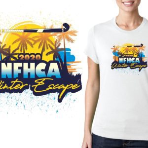 PRINT NFHCA Winter Escape logo design