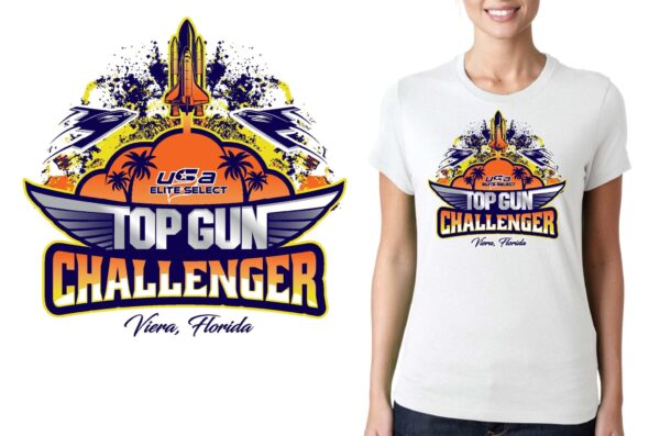 PRINT Top Gun Challenger logo design