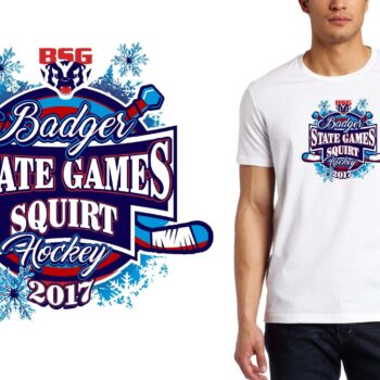 PRINT 17 BADGER STATE GAMES SQUIRT hockey logo design