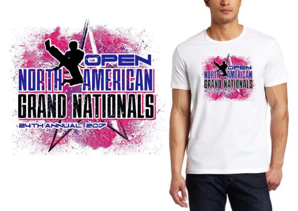 17 24th Annual Open North American Grand Nationals martial arts logo design