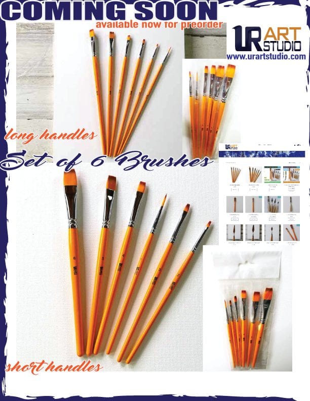 COMING SOON – new set of 6 paint brushes