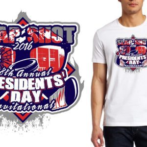 Slap Shot Presidents Day Invitational logo design