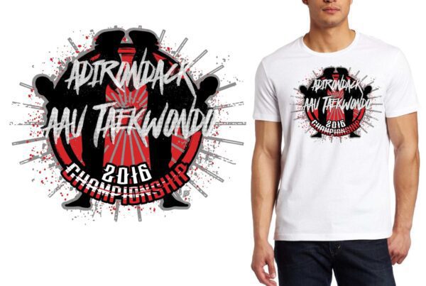 Adirondack AAU Taekwondo Championship logo design