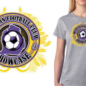Michigan Football Club Girls Showcase logo design