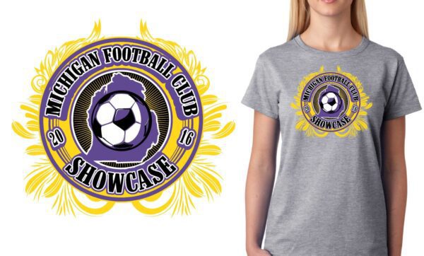 Michigan Football Club Girls Showcase logo design