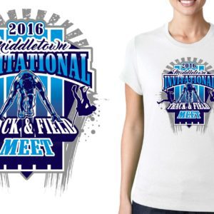 Middletown Invitational Track and Field Meet Logo design