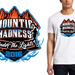 Mountie Madness Under the Lights Jeff Dempsey cross country LOGO DESIGN
