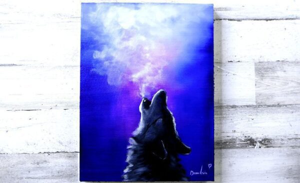 Wolf Howling at the Moon