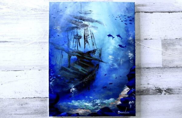 SUNKEN SHIP | ACRYLIC PAINTING CHALLENGE for BEGINNERS0