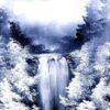 BLACK and WHITE Waterfall | ABSTRACT LANDSCAPE | EASY PAINTING for BEGINNERS2