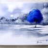 Blue Tree | Black and White Landscape | Easy Painting for Beginners | Abstract | Acrylics 20