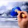 Blue Tree | Black and White Landscape | Easy Painting for Beginners | Abstract | Acrylics 20