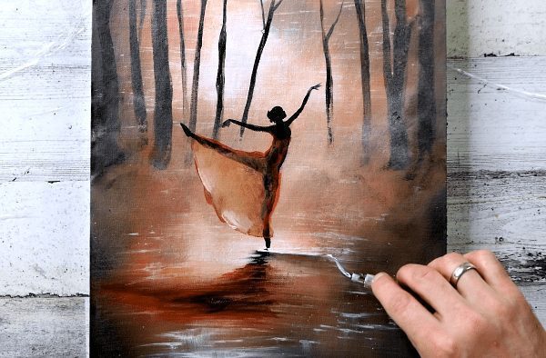 woman dancing painting