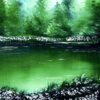 Green Landscape & White Flowers | Easy Acrylic Painting for Beginners | Abstract