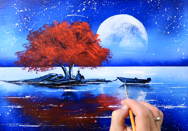 Embark on a remarkable and awe-inspiring artistic journey through acrylic landscape painting