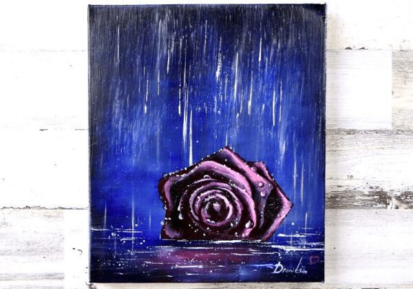 Rose in the Rain by Peter Dranitsin abstract painting3