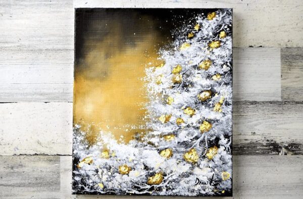 Yellow-Roses-in-White-Snow-Easy-Acrylic-Painting-for-BEGINNERS-Abstract-Art4