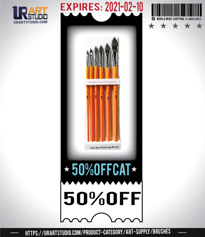 50% OFF CAT TONGUE UNIQUE PAINT BRUSHES