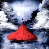 Lady of the Lake | Red Dress | Easy Acrylic Abstract Painting for Beginners
