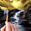 Little Waterfall | Autumn Landscape | Acrylic Painting Challenge for Beginners | Abstract4