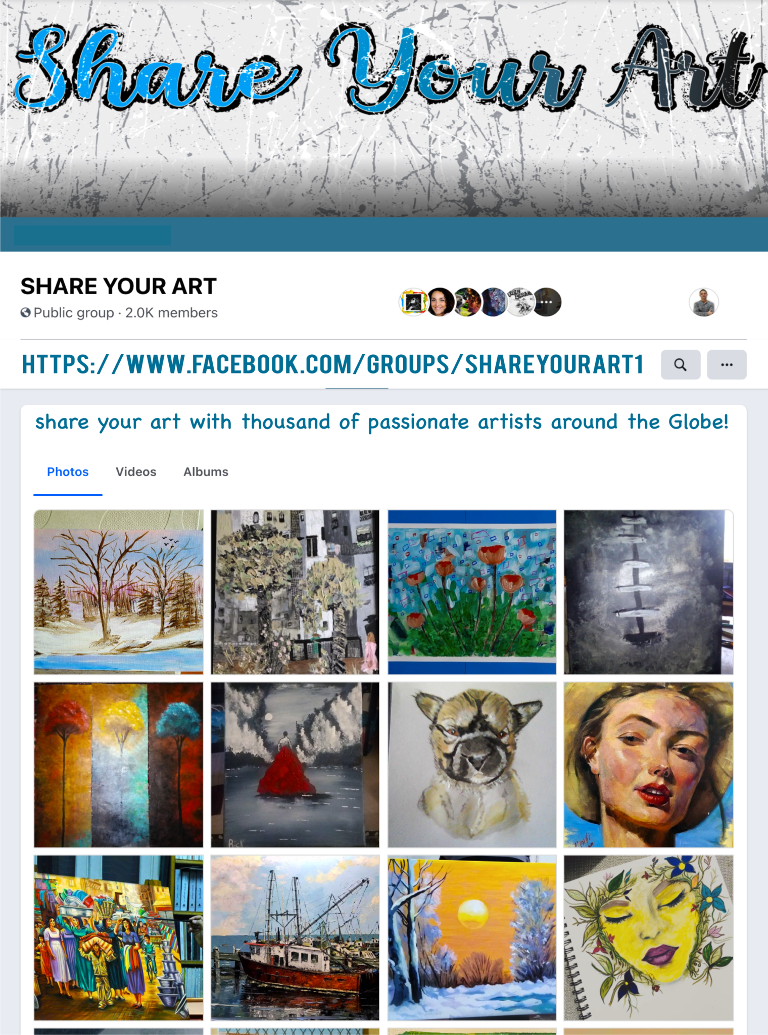 Share your art with thousands of other passionate artists around the GLOBE!