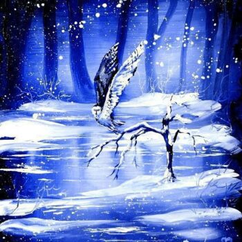 SNOW OWL | EASY acrylic painting for BEGINNERS | Abstract0