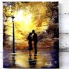 Under Street Light at Midnight | Painting Challenge for Beginners | Abstract Landscape0