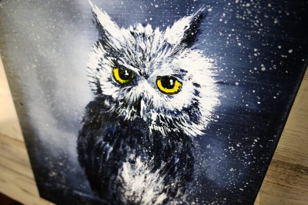 OWL YELLOW EYES BY PETE RDRANITSIN