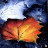 Autumn Leaf | Easy Art for Beginners | Black and White Abstract Landscape