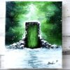 door to summer, acrylic painting, abstract art, easy for beginners, by Dranitsin 02