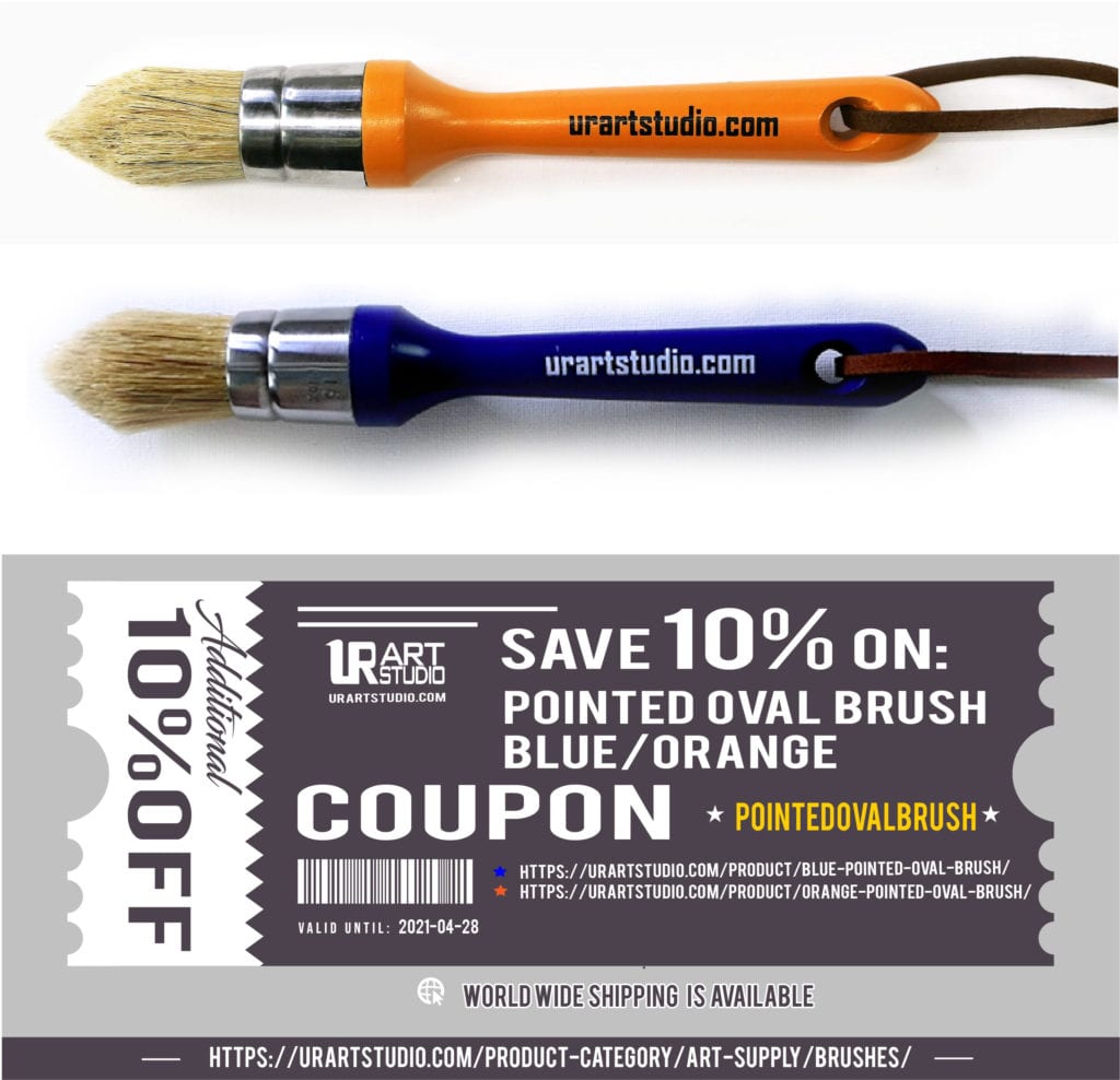 ADDITIONAL 10% DISCOUNT  – pointed oval brush