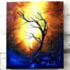 Glowing ABSTRACT LANDSCAPE | EASY PAINTING for BEGINNERS | ACRYLICS 01