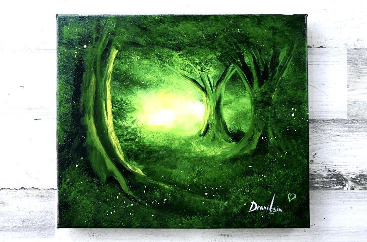 Green Landscape Painting
