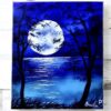 MOON PAINTING, ACRYLICS, BY DRANITSIN