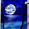 MOON PAINTING, ACRYLICS, BY DRANITSIN