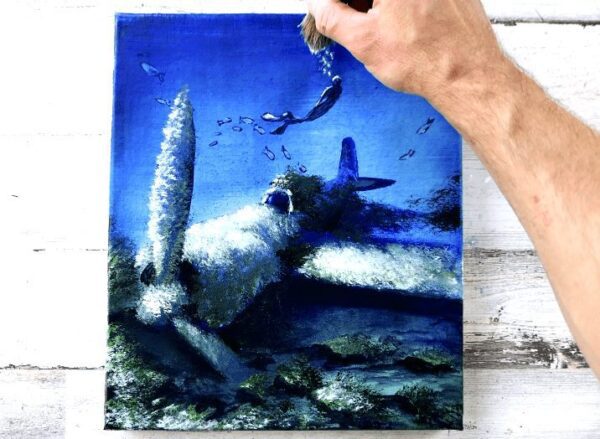 Plane Underwater Acrylic Painting Techniques by Dranitsin Peter