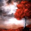 Red Tree | ABSTRACT ART | EASY PAINTING for BEGINNERS | ACRYLICS