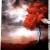 Red Tree | ABSTRACT ART | EASY PAINTING for BEGINNERS | ACRYLICS 01