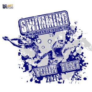SWIMMING DOWNLOADABLE VECTOR LOGO BACKGROUND 1 02