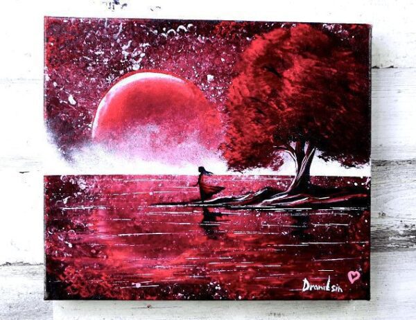 RED PLANET | EASY ACRYLIC LANDSCAPE PAINTING for BEGINNERS | BUBBLE WRAP 02