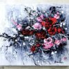 Roses | Acrylic Art | Easy Abstract Painting for Beginners | Plastic Wrap | Palette Knife 01