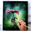 flower and frog, acrylic painting free online art video tutorial
