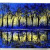 Exclusive Blue Tree Landscape | EASY PAINTING for BEGINNERS | bubble wrap 05